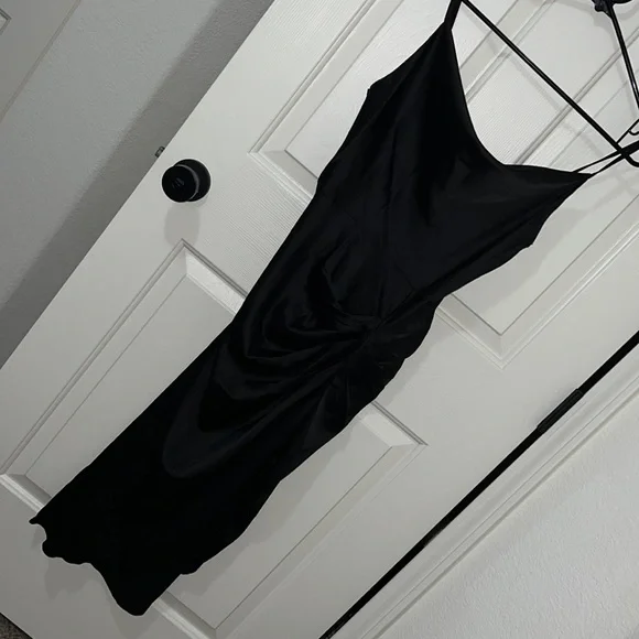 Black Silk Dress - Picture 3 of 6